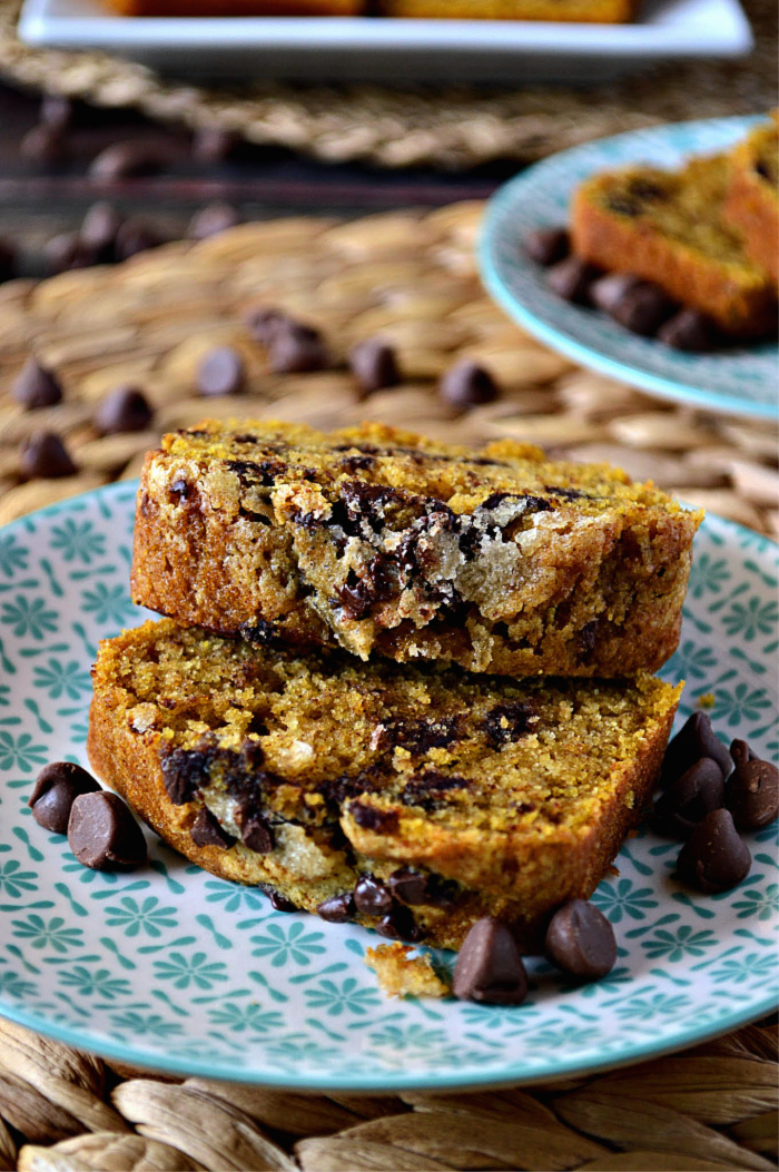 Gluten Free Chocolate Chip Pumpkin Bread - Breezy Bakes